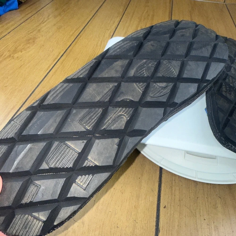 Alpargatas Blue Striped Elastic Slip On Sandals nylon y tire soles venezuela‎
